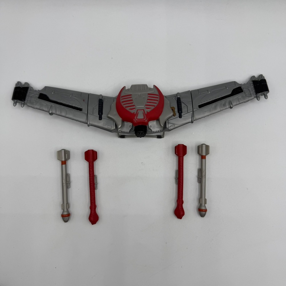 Vintage 2003 G.I. Joe Spy Troops Cobra Air Assault Glider & 4 Missile Lot